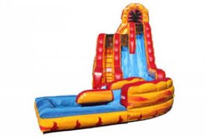 20' Fire and Ice Dual Lane Water Slide with Pool Rental in VA, DC, MD  in VA, DC, MD