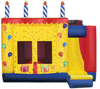 4 in 1 Happy Birthday Bounce & Slide Combo Rental