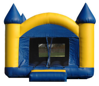 15' x 15' Blue & Yellow Castle Deluxe MoonBounce Rental