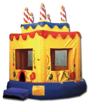 15' x 15' Birthday Cake #1 Deluxe MoonBounce Rental