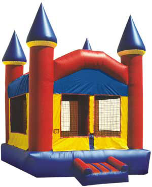 11' X 11' Primary Colors Castle Deluxe MoonBounce Rental