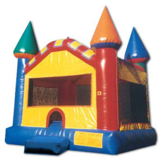 15' x 15' Primary Colors Castle Deluxe MoonBounce Rental