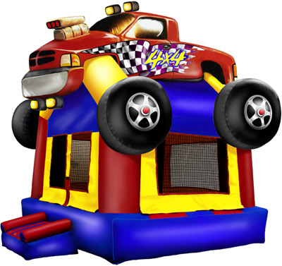 15' x 15' Monster Truck MoonBounce, Bounce House or Moonwalk Rental